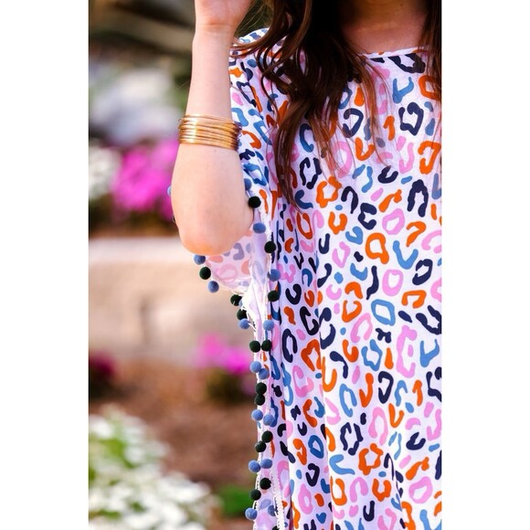 NWT Jess Lea Feeling Like Fun Swimsuit Coverup Dress‎ One Size Fits 0-10 Leopard - Picture 2 of 13